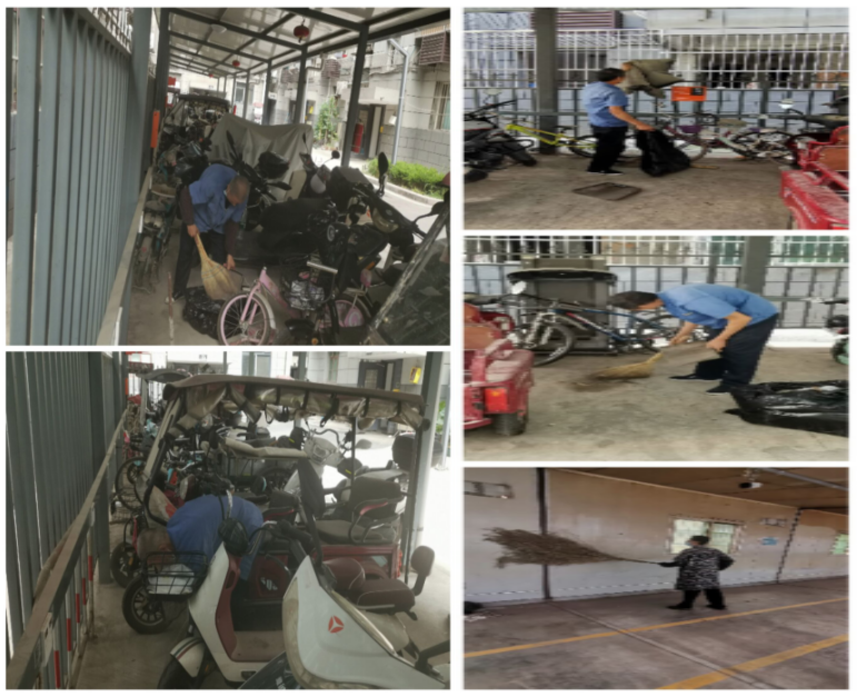 清理車棚衛(wèi)生，共筑整潔家園